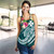Wallis and Futuna Polynesian Women Racerback Tank - Summer Plumeria (Turquoise) 5
