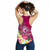 Samoa Custom Personalised Women Racerback Tank - Turtle Plumeria (Pink) 3