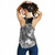 American Samoa Polynesian Custom Personalised Women Racerback Tank - Humpback Whale with Tropical Flowers (White) 3