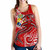 Tonga Women Racerback Tank - Red Shark Polynesian Tattoo 3