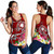 Pohnpei Custom Personalised Women Racerback Tank - Turtle Plumeria (Red) 2