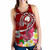 Pohnpei Custom Personalised Women Racerback Tank - Turtle Plumeria (Red) 4