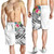 Wallis and Futuna Polynesian Men Shorts - Summer Plumeria (White) 4