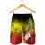 [Custom Personalised] Samoa Men Shorts- Humpback Whale with Tropical Flowers (Yellow) 4