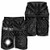 Marshall Personalised Men Shorts - Marshall Seal With Polynesian Tattoo Style ( Black) 3