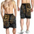 Polynesian Hawaii (Kanaka Maoli) Men Short - Gold Turtle Hibiscus Flowing 2