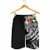 Polynesian Hawaii Kanaka Maoli Men Shorts - Summer Plumeria (Black) 2