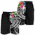 Polynesian Hawaii Kanaka Maoli Men Shorts - Summer Plumeria (Black) 3