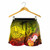 Tahiti Custom Personalised Women Shorts - Humpback Whale with Tropical Flowers (Yellow) 2
