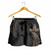 Vanuatu Polynesian Custom Personalised Women Shorts - Gold Tribal Wave 3