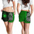 Samoa Polynesian Women Shorts Green - Turtle With Hook 1 Samoa Polynesian Women Shorts Green - Turtle With Hook 1