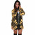 Tahiti Hoodie Dress - Polynesian Tattoo Gold 3