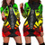 Nauru Hoodie Dress - Polynesian Tattoo Reggae 1