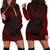 Society Islands Women Hoodie Dress - Polynesian Red Chief 1