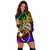 Cook Islands Women Hoodie Dress - Rainbow Polynesian Pattern 3