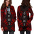 Northern Mariana Islands Hoodie Dress - Polynesian Tattoo Red 2
