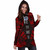 Northern Mariana Islands Hoodie Dress - Polynesian Tattoo Red 4