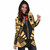 Wallis And Futuna Hoodie Dress - Polynesian Tattoo Gold 4