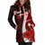 Chuuk Micronesia Custom Personalised Hoodie Dress - Coat Of Arm With Hibiscus 5