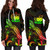 Samoa Polynesian Hoodie Dress - Turtle With Blooming Hibiscus Reggae 2