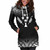 Kosrae Women Hoodie Dress - Black Fog Style 5
