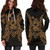 Guam Polynesian Hoodie Dress Map Gold 2