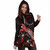 Cook Islands Polynesian Hoodie Dress - Turtle With Blooming Hibiscus Red 4