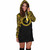 Yap Women Hoodie Dress - Yap Coat Of Arms Polynesian Gold Black 3