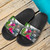 American Samoa Custom Personalised Slide Sandals White - Turtle Plumeria Banana Leaf 3
