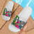 American Samoa Custom Personalised Slide Sandals White - Turtle Plumeria Banana Leaf 4