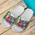 American Samoa Custom Personalised Slide Sandals White - Turtle Plumeria Banana Leaf 6