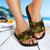 Cook Islands Slide Sandals - Turtle Hibiscus Pattern Reggae 2