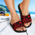 Marshall Islands  Slide Sandals - Turtle Hibiscus Pattern Red 2 Marshall Islands  Slide Sandals - Turtle Hibiscus Pattern Red 2