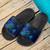 Niue Slide Sandals - Turtle Hibiscus Pattern Blue 3