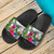 Pohnpei Custom Personalised Slide Sandals White - Turtle Plumeria Banana Leaf 3