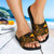 Tokelau Sandals - Turtle Hibiscus Pattern Gold 2