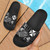 Wallis And Futuna Sandals - Turtle Hibiscus Pattern Black 1