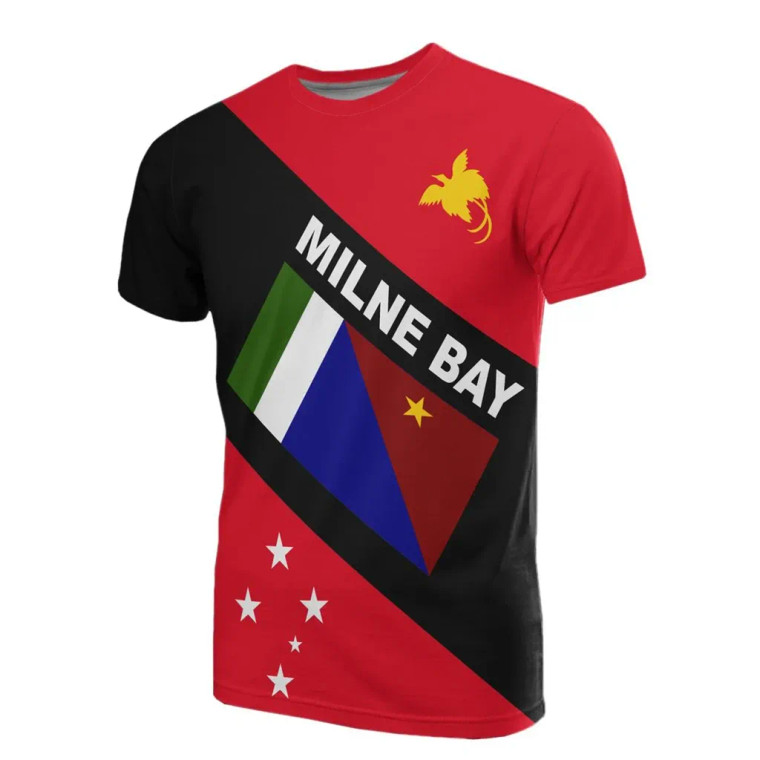 Papua New Guinea T-Shirt - PNG Flag Milne Bay Province Flag 1