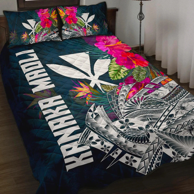 Hawaii Quilt Bed Set Polynesian Hibiscus With Summer Vibes   Hawaii Quilt Bed Set Polynesian Hibiscus With Summer Vibes Polynesian 1  65727.1623566408 