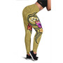 Kosrae Micronesia Legging - Floral With Seal Gold 3