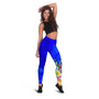 Northern Mariana Islands (Custom Personalised) Legging - Turtle Plumeria (Blue) 4