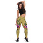 Chuuk Micronesia Legging - Floral With Seal Gold 2