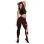 Tahiti Polynesian Custom Personalised Legging  - Coat Of Arm With Hibiscus 3