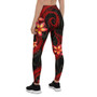 Tahiti Polynesian Legging - Red Plumeria 4