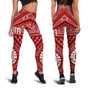 Tahiti Legging - Tahiti Seal In Polynesian Tattoo Style (Red) -BN25 4