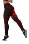 Polynesian Hawaii Legging - Humpback Whale with Hibiscus (Red) 3