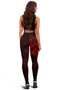 Polynesian Hawaii Legging - Humpback Whale with Hibiscus (Red) 4