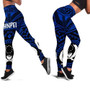Cook Island Legging - Seal With Polynesian Tattoo Style ( Blue) 3