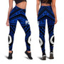 Cook Island Legging - Seal With Polynesian Tattoo Style ( Blue) 4