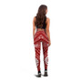 Tahiti Personalised Legging - Tahiti Seal In Polynesian Tattoo Style (Red) -BN25 2